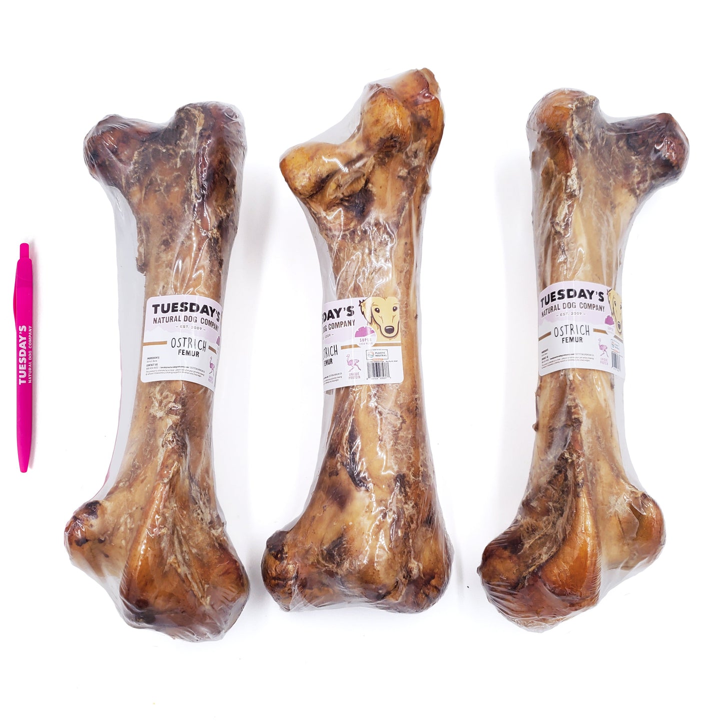 Ostrich Femur (Bulk)- Pack of 5