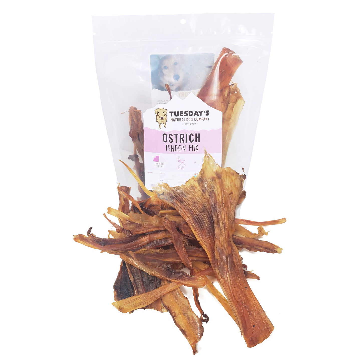 Ostrich Tendon Mix - 6 oz- EACH