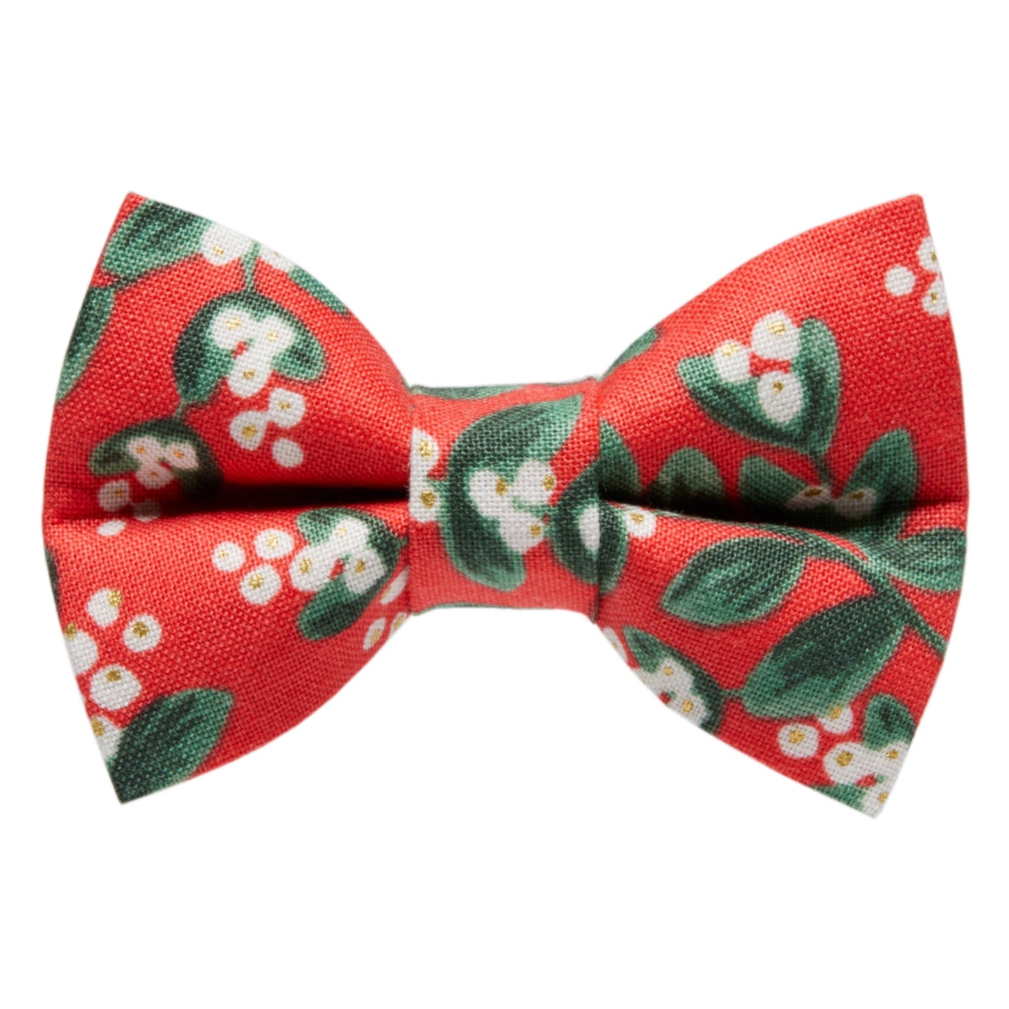 Sweet Pickles Designs The Oh What Fun bow tie in red with green mistletoe and white berry pattern
