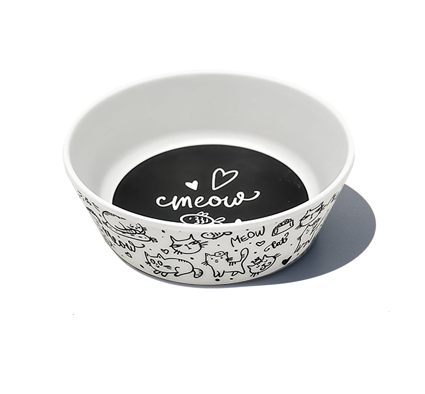 Black & White Meow Bowl
