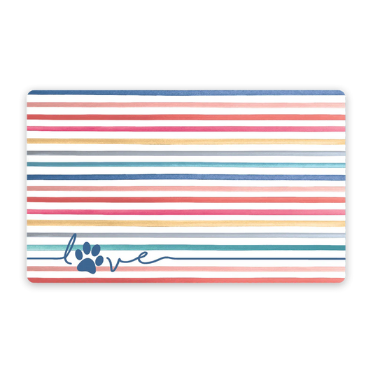 Love Stripes Pet Placemat
