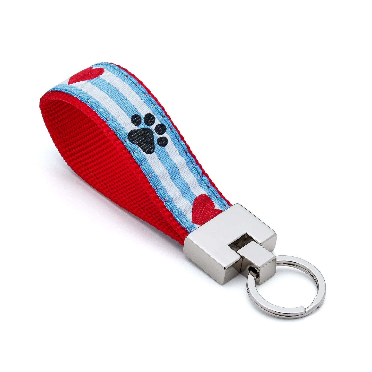 Pawprint Stripe Key Ring