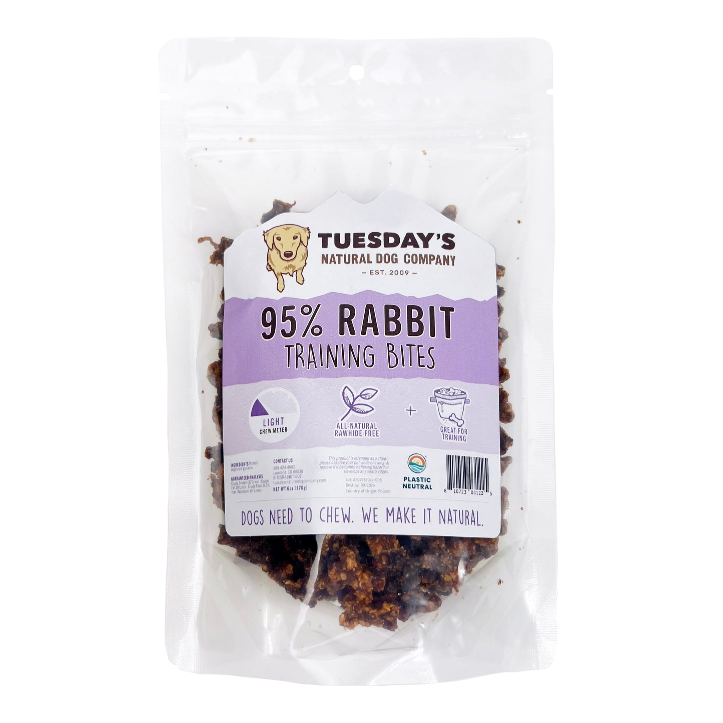 95% Rabbit Training Bites - 6 oz - EACH