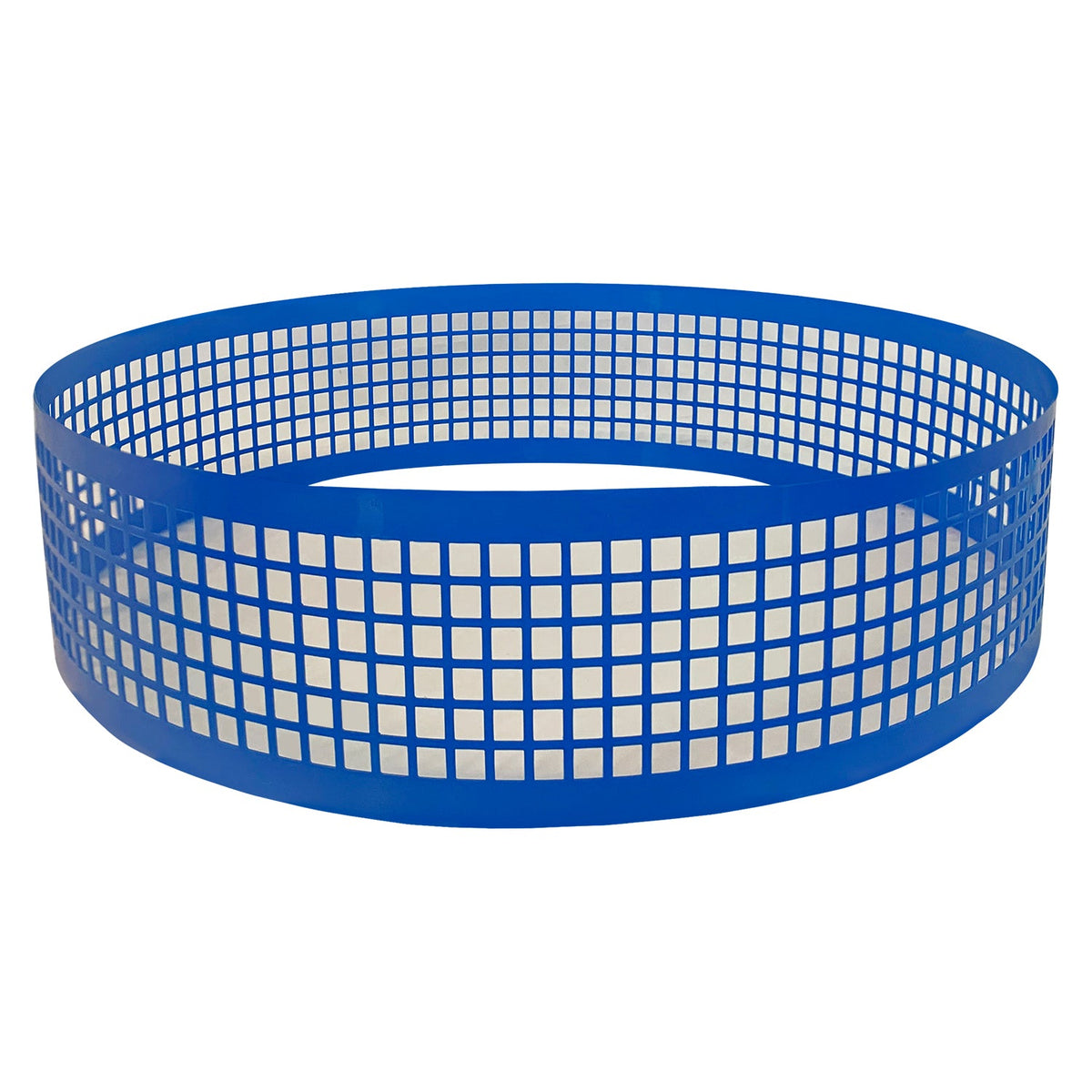 Blue plastic mesh ring