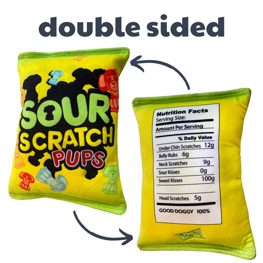 Sour Scratch Pups Dog Toy (Double Sided)