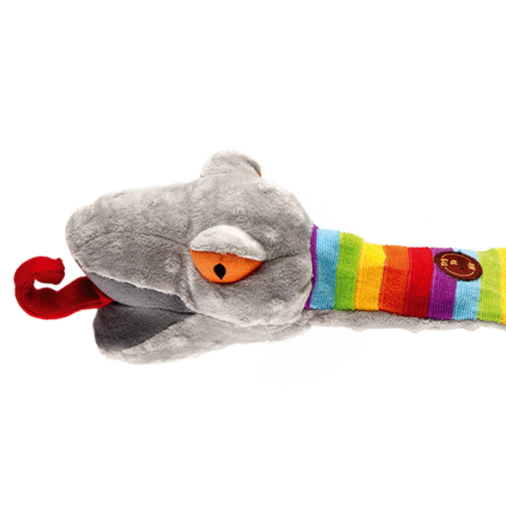 17.5" Rainbow Snake with Moving Tongue Animal Toy