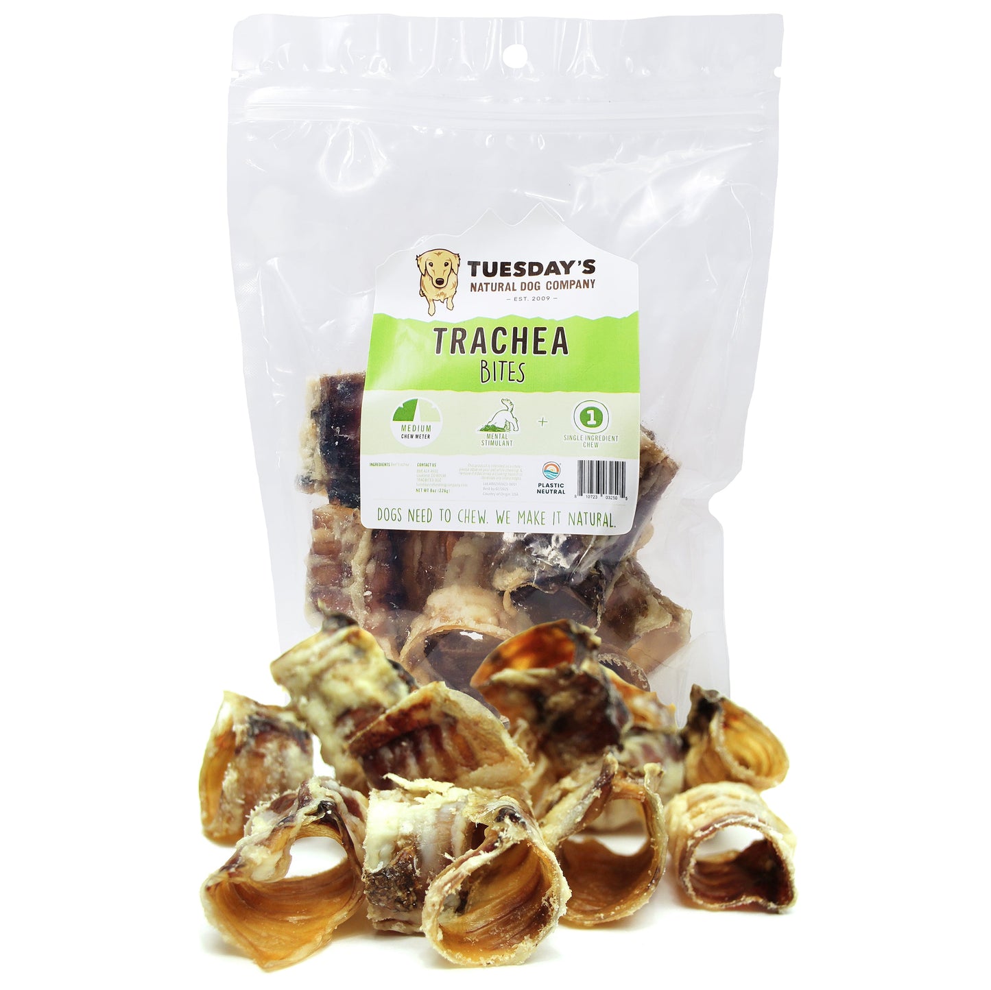 Beef Trachea Bites - 8 oz- EACH