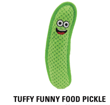 Tuffy Funny Food Pickle dog toy