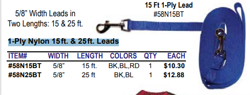 1-Ply Nylon 15ft. & 25ft. Leads