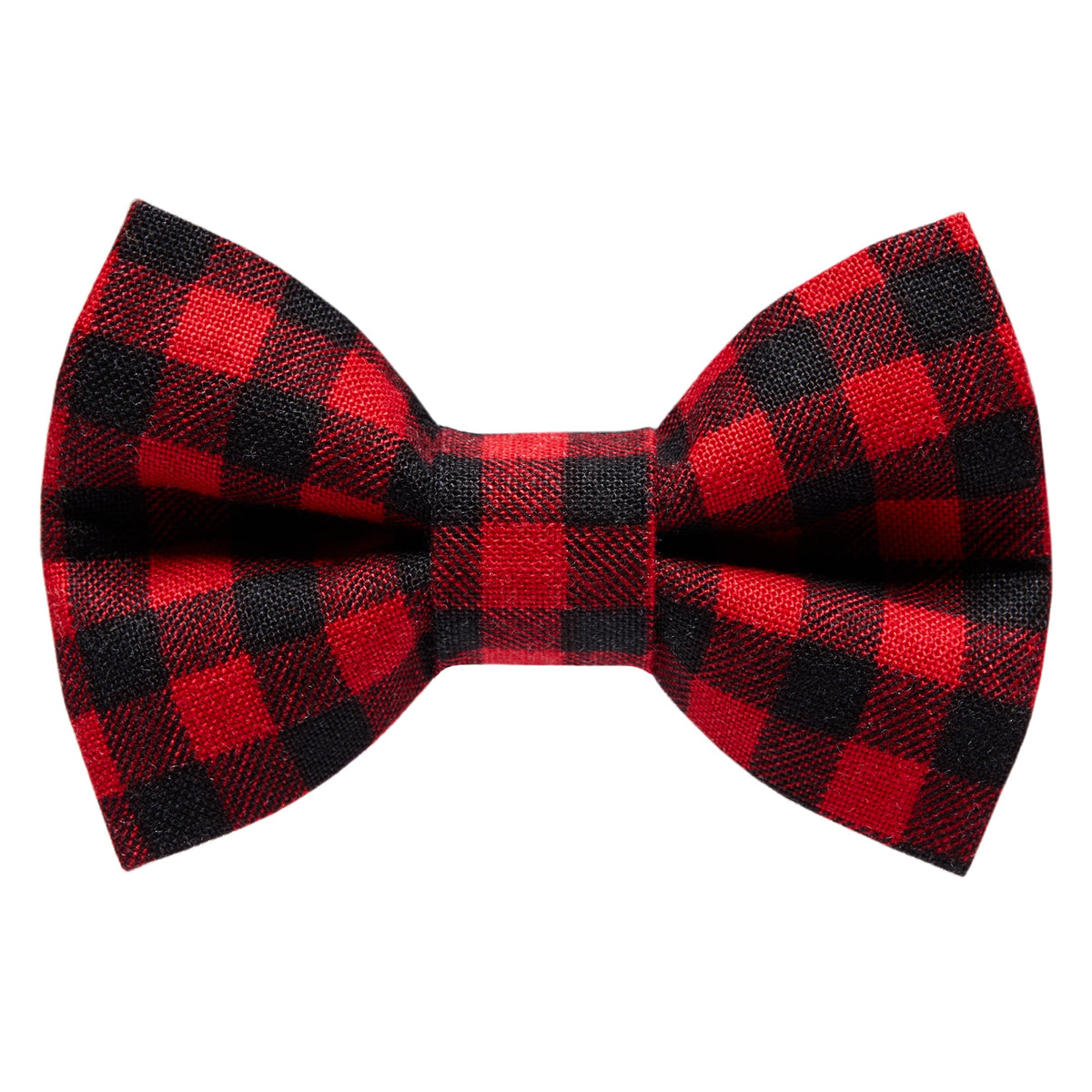 Sweet Pickles Designs The Ski School bow tie in red and black buffalo plaid