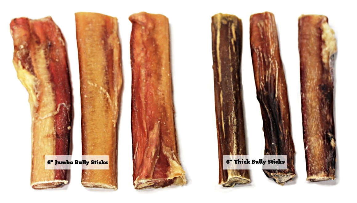 6" Jumbo Bully Sticks - Odor Free (Bulk)- Pack of 25
