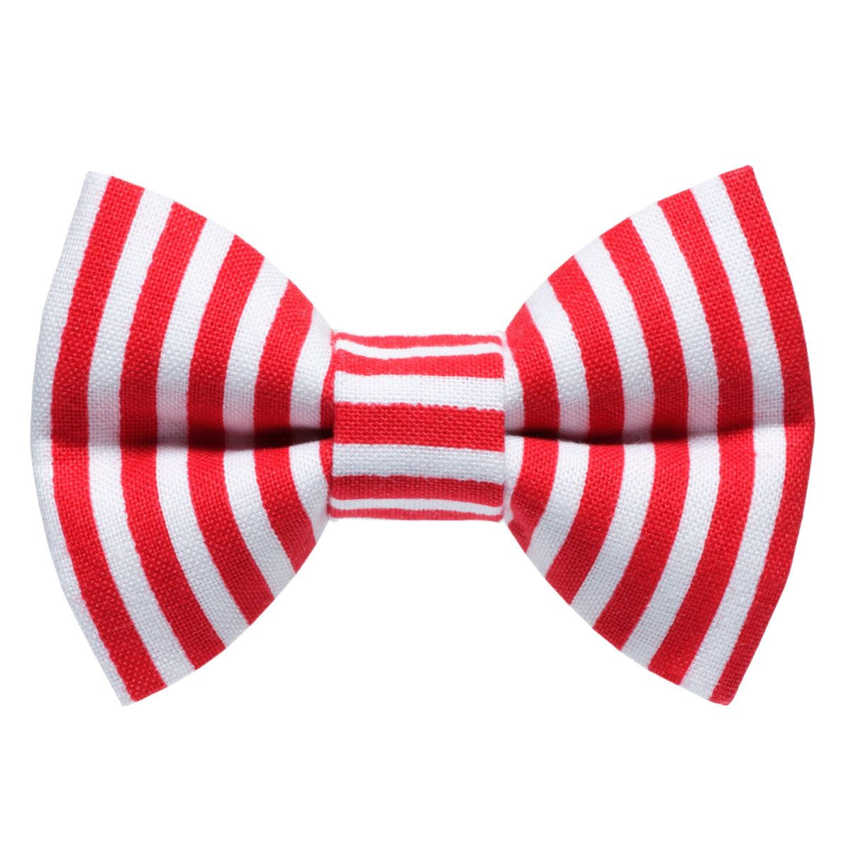 Sweet Pickles Designs The Double Date bow tie with red and white vertical stripes