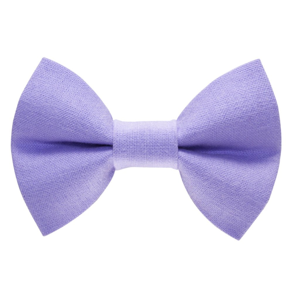 Sweet Pickles Designs The Purrrple Rain bow tie in solid light purple fabric