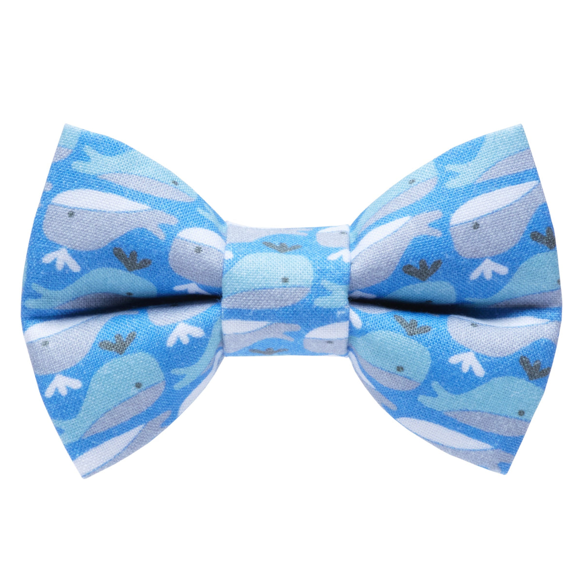 Sweet Pickles Designs The Fin-tastic bow tie with a blue whale pattern