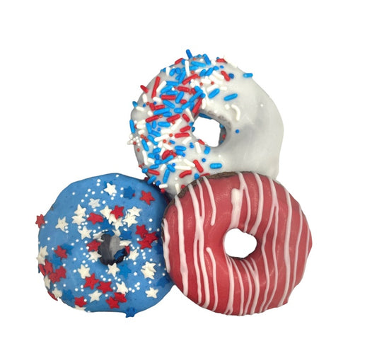 Patriotic Cookies - Star Spangled Donuts (Case of 30)