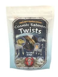 Cosmic Salmon Twists pet treats packaging