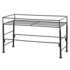 Black metal wire shelf