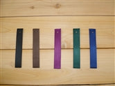 Locatis Steel Dog Collar in black, brown, purple, green, and blue