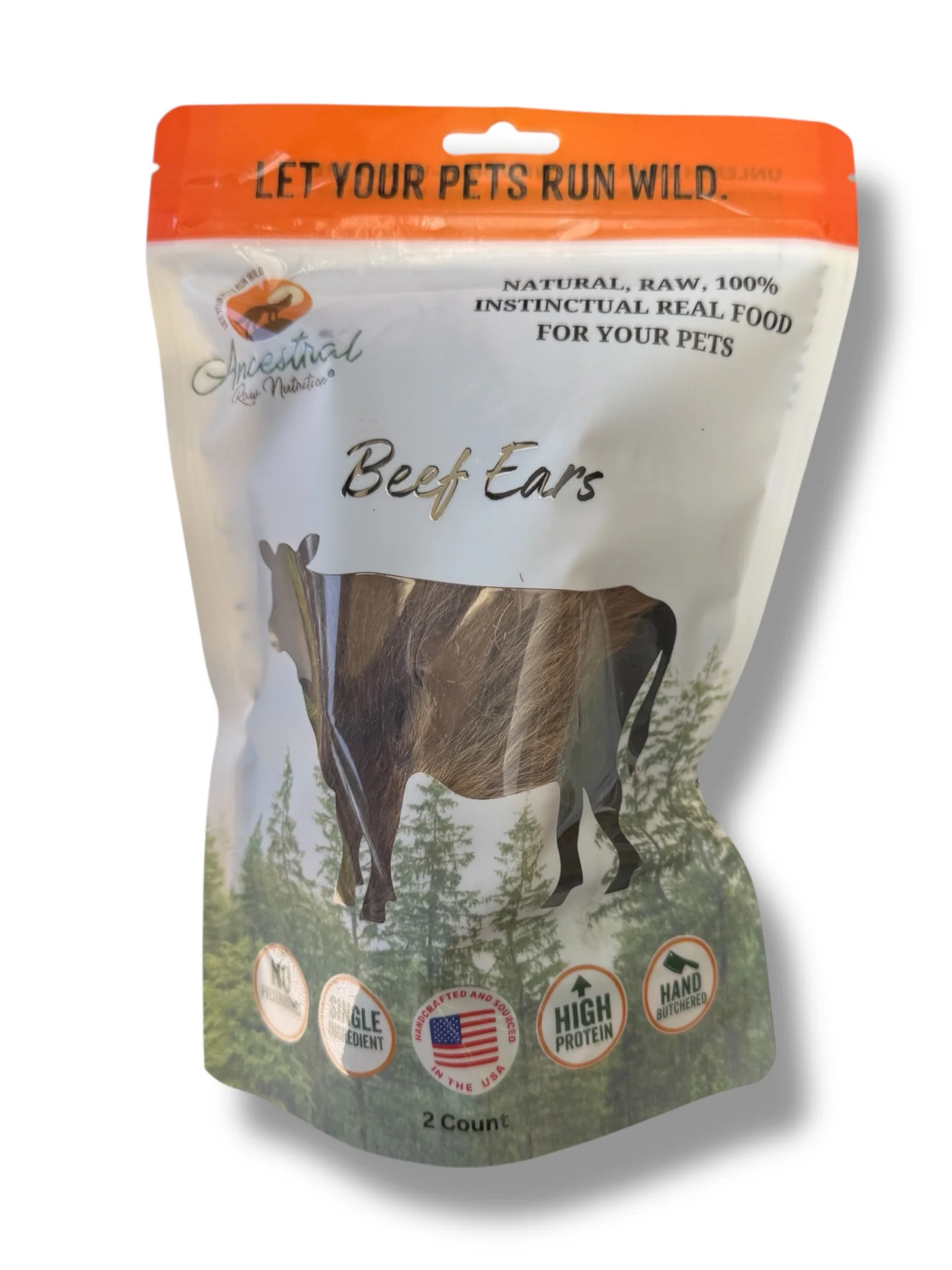 Dehydrated Beef Ears- 2 Count Bag