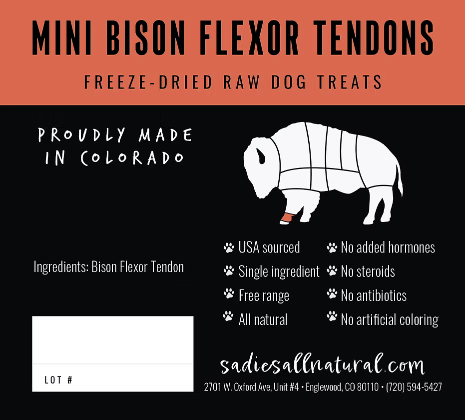 Bison Mini Flexor Tendons (5 per bag)- Case of 6