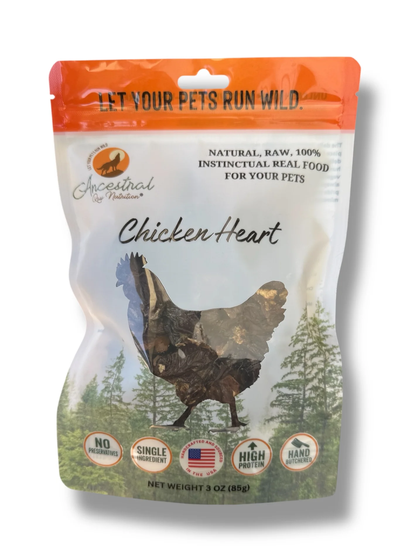 Dehydrated Chicken Heart 3oz Bag