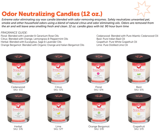 ODOR NEUTRALIZING CANDLES 12 OZ