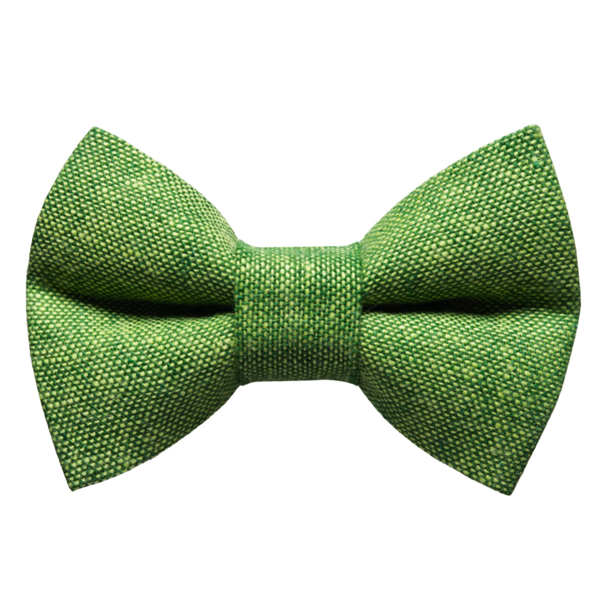 Green textured fabric bow tie
