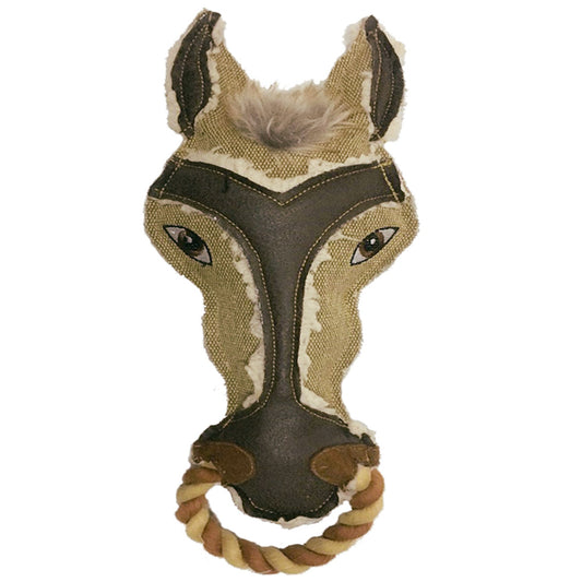 13" Nature Horse Animal Squeaky Dog Toy
