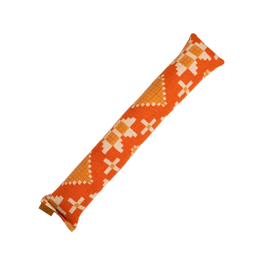 The Big Kicker - Orange Geometric Print - Organic Catnip Cat Toy