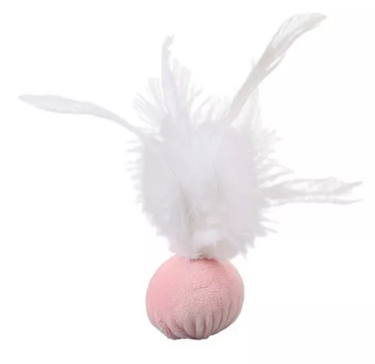 Soft Feather Puff w/Catnip (import)