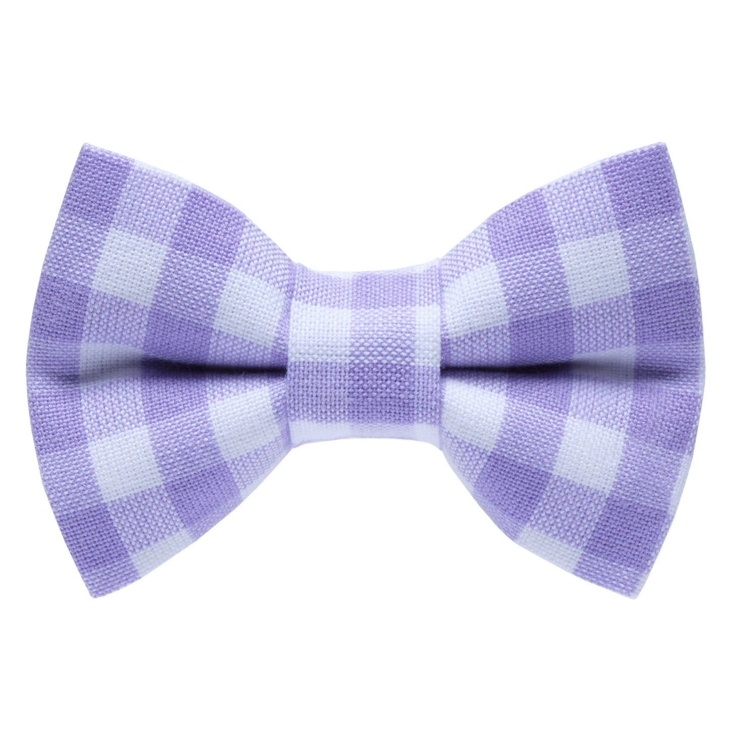 Sweet Pickles Designs The Lazy Sunday bow tie in purple and white gingham check