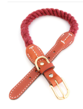 NATURAL COTTON / LEATHER COLLARS