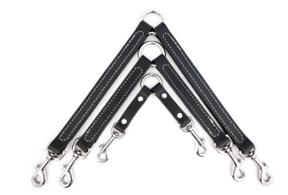 LEATHER 2-DOG COUPLERS