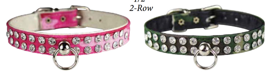 Majestic™ Collars (Jeweled Velvet w/ Two Rows & Post)