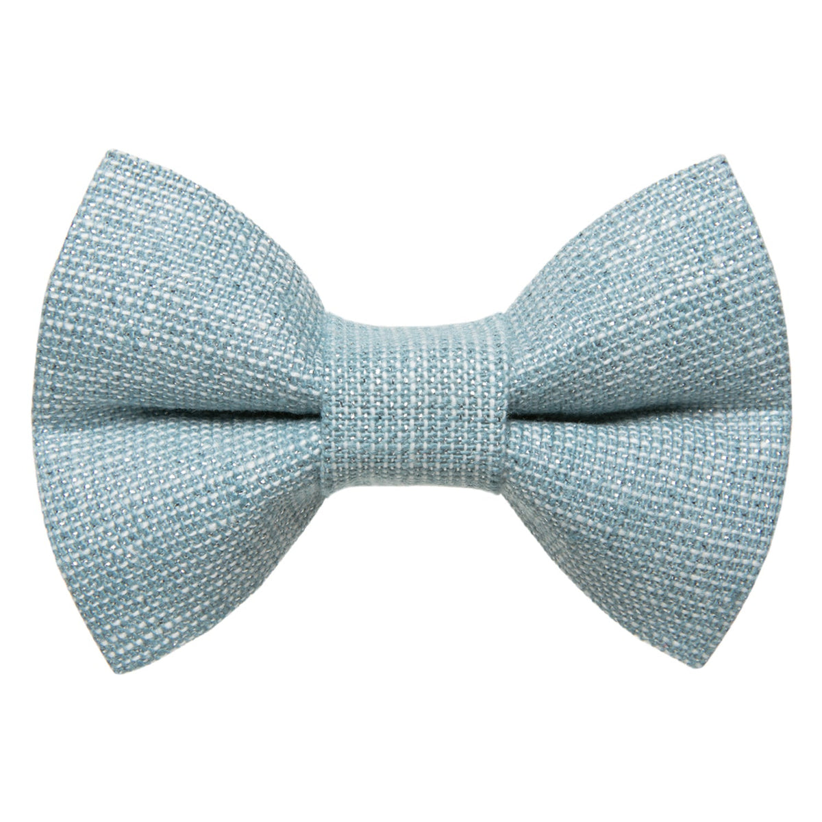 Sweet Pickles Designs The Chance of Snow bow tie in light blue textured fabric