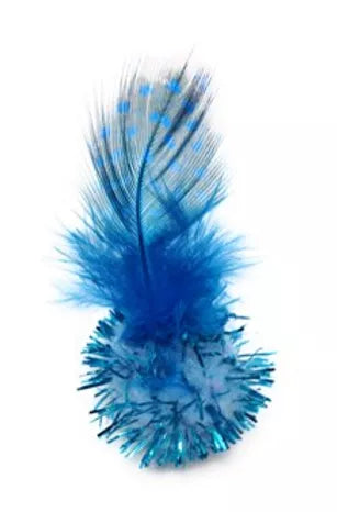 Tabby Tinsel Feather Puff