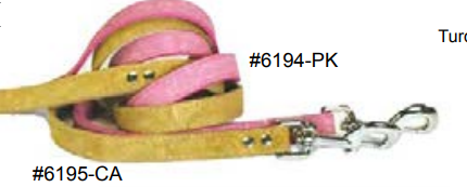 Pink and gold dog leash with metal clasp