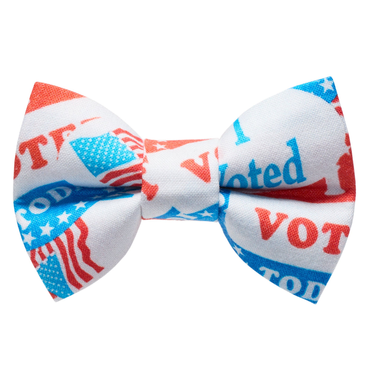 Sweet Pickles Designs The Civic Duty bow tie with red white and blue I Voted print