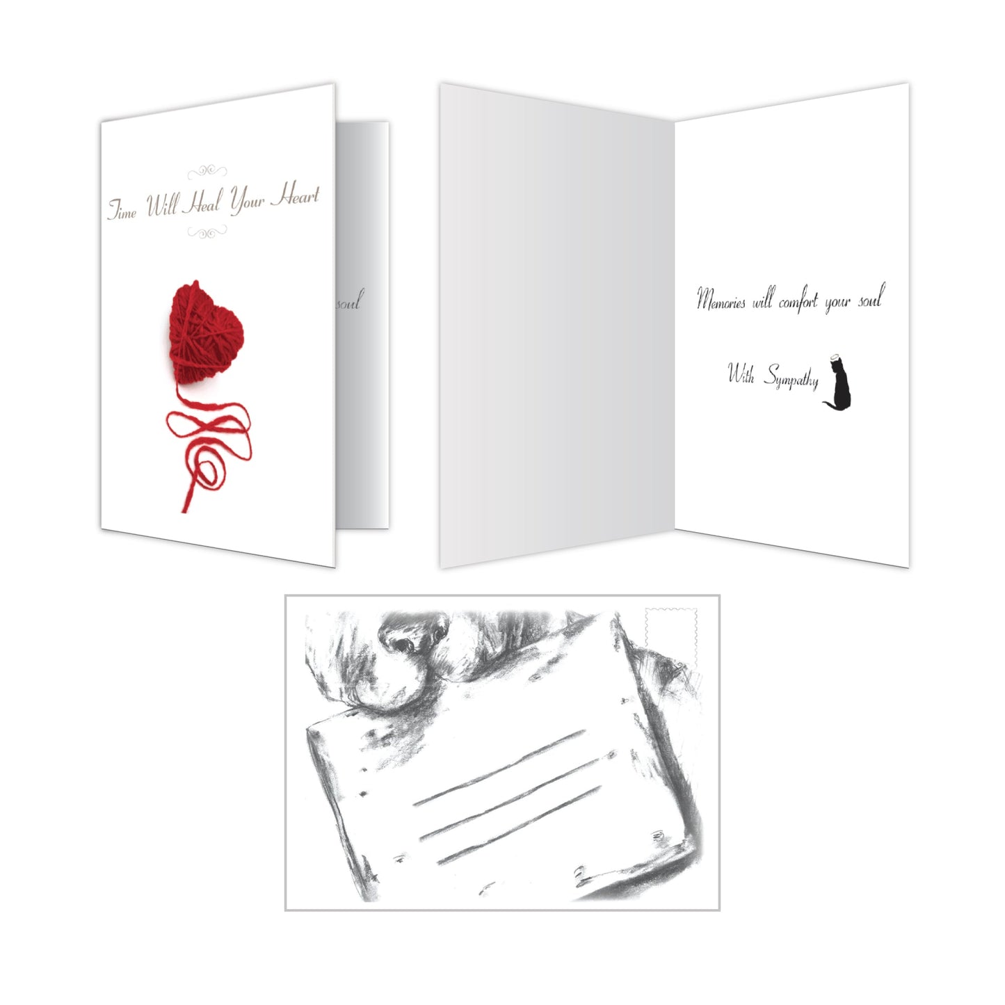 Cat Sympathy Cards (Pack of 6)
