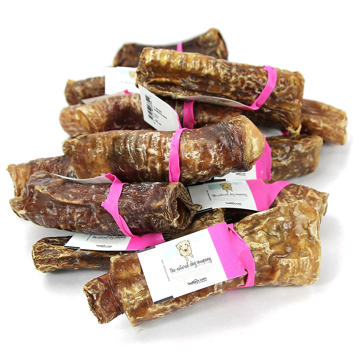 4-6" Wrapped Beef Trachea w/ Gullet (Bulk)- Pack of 25