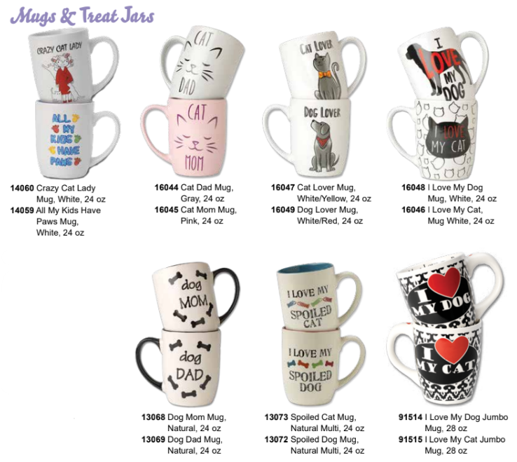 Mugs - I Love My Dog (Inner Pack: 4)