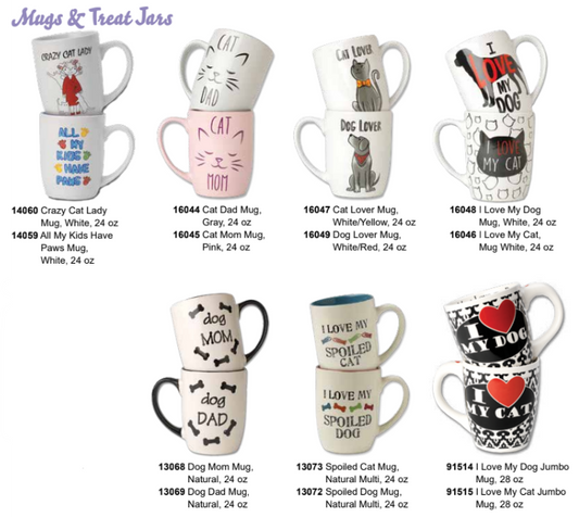 Mugs - I Love My Dog (Inner Pack: 4)