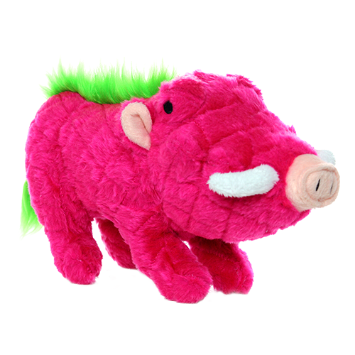 VIP Products Mighty Safari pink plush warthog toy with green mane