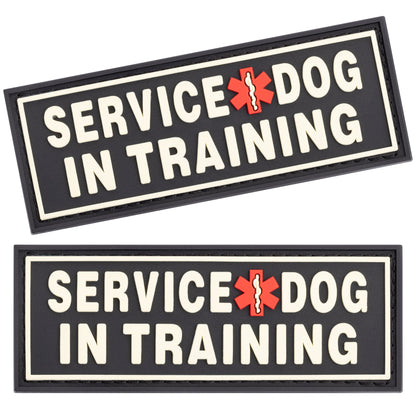 Dogline 3D Rubber Service Dog in Training Removable Accessories for Dog Harness and Vest