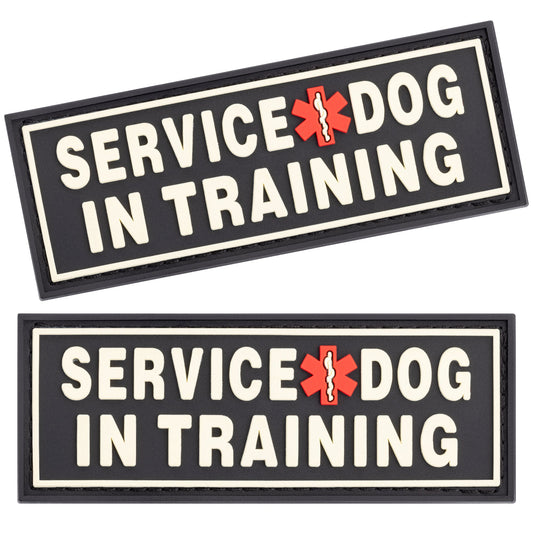 Dogline 3D Rubber Service Dog in Training Removable Accessories for Dog Harness and Vest