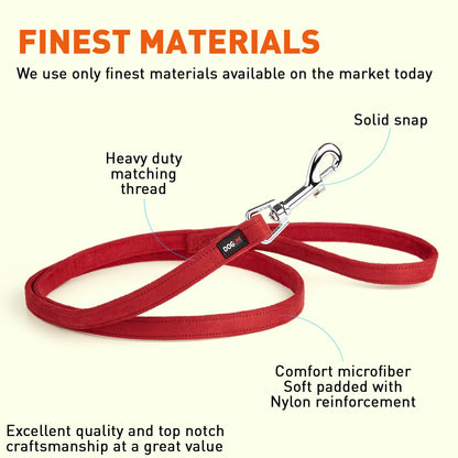 Comfort Microfiber Flat Dog Leash