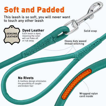 Soft Leather Round Traffic Lead