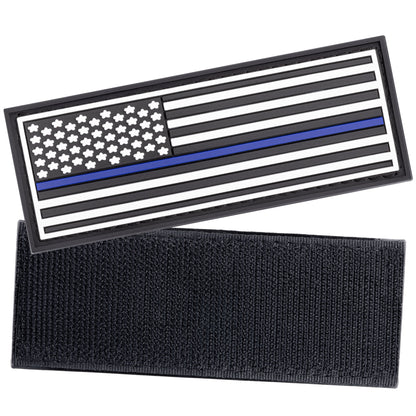 Dogline American Flag Thin Blue Line 3D Rubber Accessories
