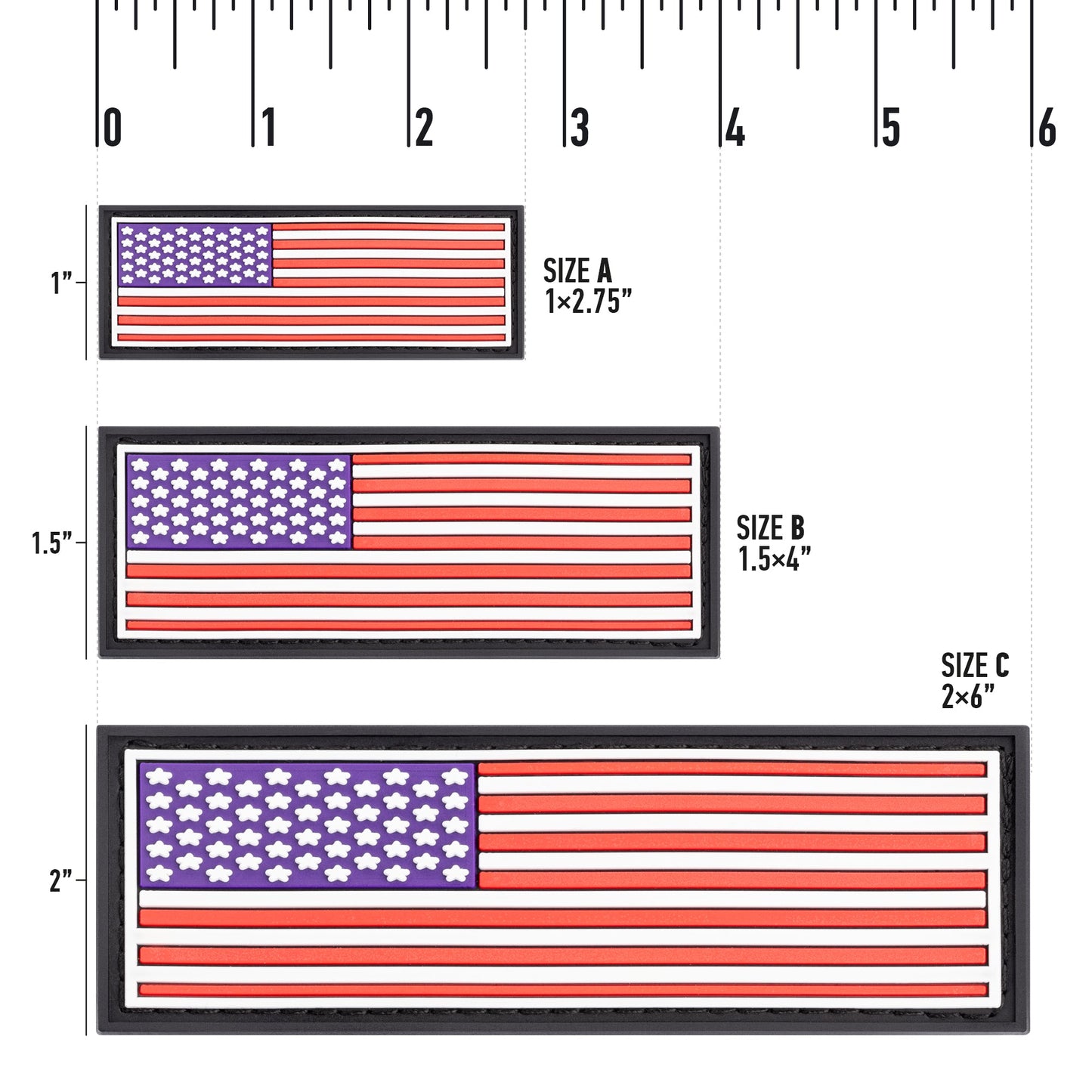 Dogline American Flag 3D Rubber Accessories