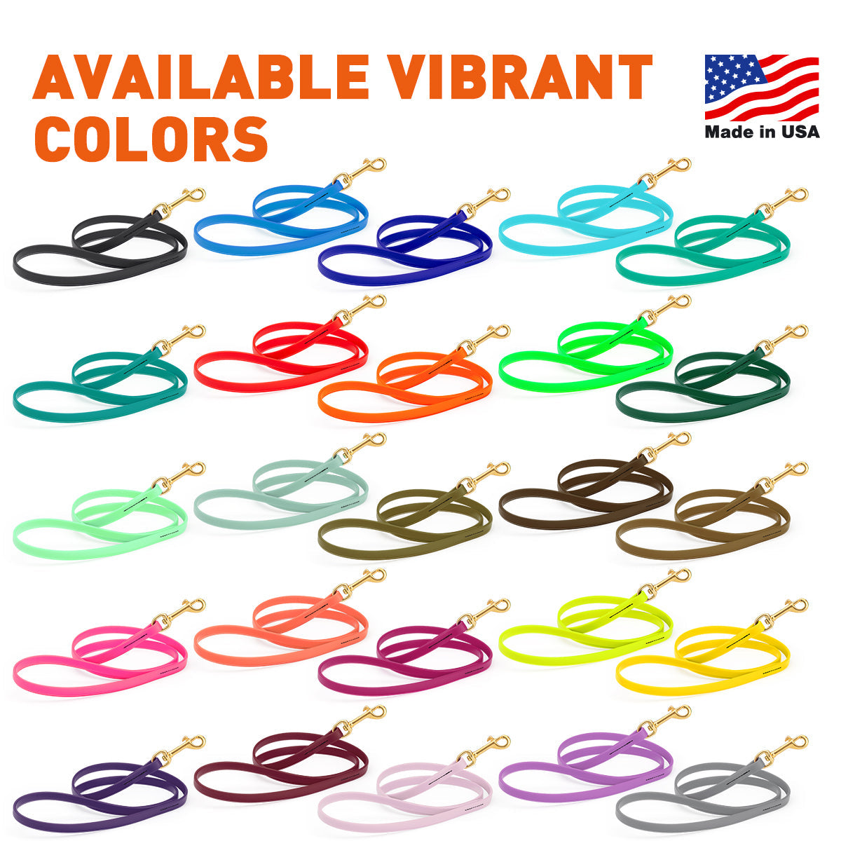 Viper Biothane Working Dog Lead, 4 Feet Long